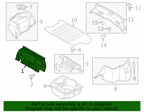 Trunk trim front part Kia Optima 11-15