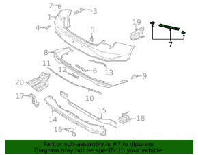 Rear bumper mount right Hyundai Elantra 21-23 OEM