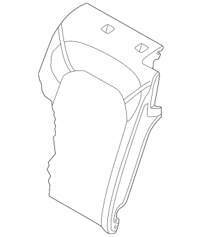 Backrest of the rear row of seats, 2nd row, left, Audi A3 22-26, black soul leather, felsgrau gray stitching