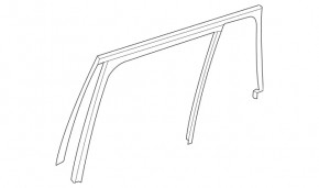 Rear left glass seal Mercedes GLC 16-22