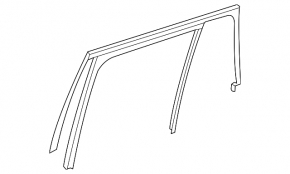 Rear left glass seal Mercedes GLC 16-22