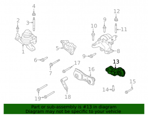 Engine mount left lower Ford Flex 13-19 automatic transmission