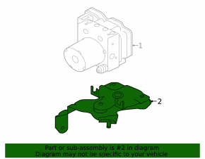 ABS bracket ABS Jaguar F-Pace X761 17- AJ126, 2.0t, 2.0d