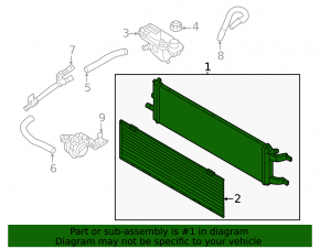 Mitsubishi Outlander 23-26 2.4 PHEV inverter radiator