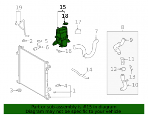 Toyota Sienna 21-26 Coolant Expansion Tank Without Cap