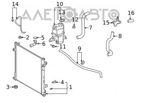Toyota Sienna 21-26 Coolant Expansion Tank Without Cap