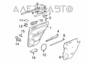 Door trim panel, rear right, Mercedes W164 ML
