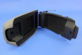 Jeep Cherokee KL 14-14 center console with armrest and cup holders, black, gray, armrest