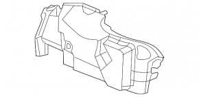 Arch trim left Chevrolet Malibu 13-15 hybrid black