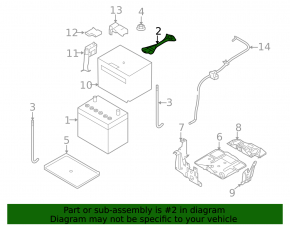 Nissan Murano Z50 03-07 battery mount
