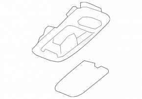 Ceiling light central left Infiniti Q50 14- gray, under the sunroof