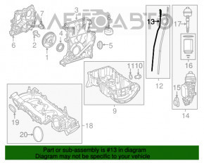 Oil dipstick Mercedes GLA 14-20
