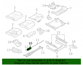 Driver's seat longitudinal adjustment motor Volvo XC60 18-25