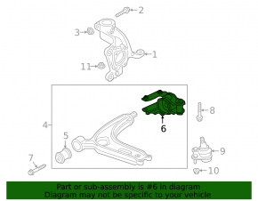 Lower control arm silent block, front left, Volkswagen Atlas Cross Sport 20-26