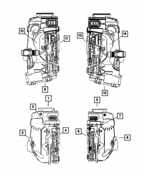 Rear right door lock for Jeep Compass 11-16