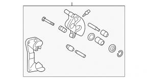 Rear right brake caliper assembly for a Lexus ES300 ES330