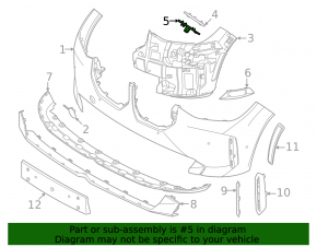 Front bumper mount, lower left fender, BMW X3 G45 25-26