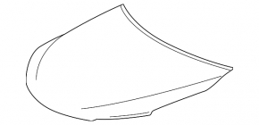 Hood bare Toyota Camry v55 15-17 usa, graphite 1H1, steel, dents