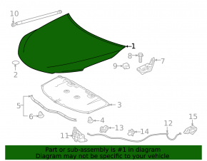 Hood bare Toyota Camry v55 15-17 usa, graphite 1H1, steel, dents