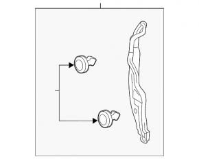 Left door-wing seal for Toyota Prius V 12-17