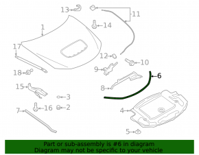 Front Hood Seal Subaru Impreza WRX GH 08-14