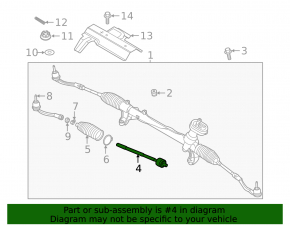Left steering rod for Hyundai Palisade 20-25 AWD