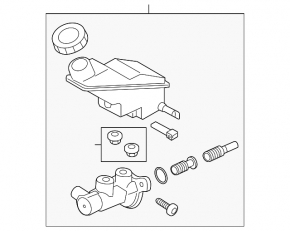 Master brake cylinder with reservoir Hyundai Santa FE 19-20