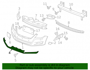 Front bumper lip VW Tiguan 09-11 prerest