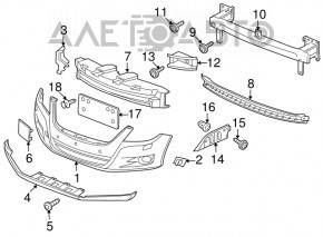 Front bumper lip VW Tiguan 09-11 prerest