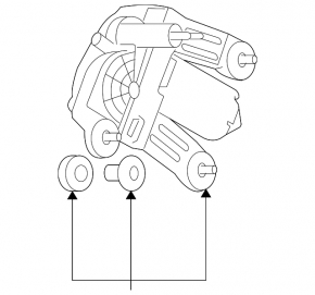 Windscreen wiper linkage with motor rear right Mini Cooper Clubman R55 07-14