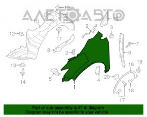 Front left wing Nissan Murano z52 15-24