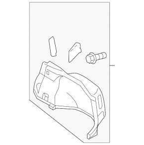 Arch trim left Toyota Prius 30 12-15 plug-in