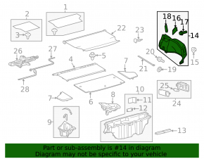 Arch trim left Toyota Prius 30 12-15 plug-in