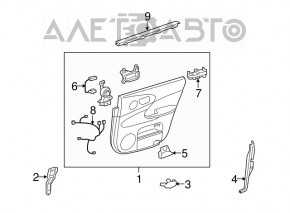 Door trim panel rear left Lexus GS300 GS350 GS430 GS450h 2006-2006 black