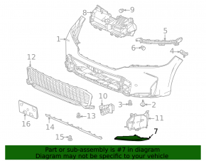 Front bumper trim left Honda Civic XI FE/FL 22-26 lower