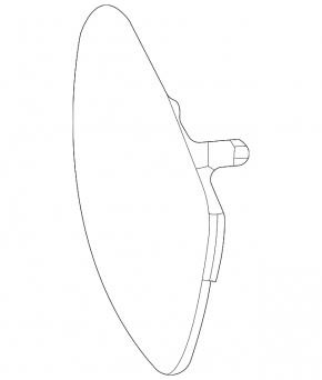 Mirror element left Honda Civic XI FE/FL 22-