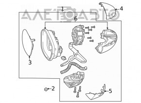 Mirror element left Honda Civic XI FE/FL 22-