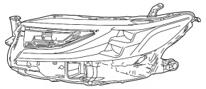 Front right headlight Toyota Camry 25-26 LED, XSE