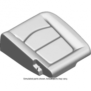 Rear seat, 2nd row, lower right side, Chevrolet Equinox 22-24, black and gray cloth, dry cleanable