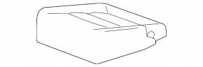 Rear seat, 2nd row, lower right side, Chevrolet Equinox 22-24, black and gray cloth, dry cleanable