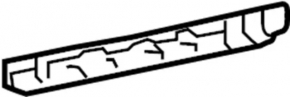 Upper left rear bumper mount for Infiniti Q60 17-20