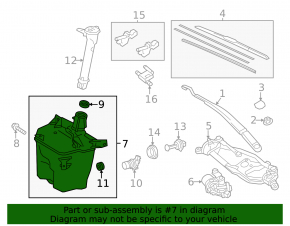 Toyota Corolla 14-19 Windscreen Washer Reservoir