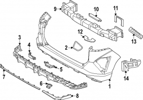Right rear bumper molding for Hyundai Kona 24-26 N Line