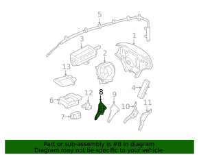 Lexus ES300 ES330 right door airbag sensor