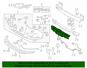 Front Bumper Absorber for Audi A3 8V 17-18 S-line
