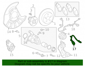 Rear left brake hose Toyota Camry v70 18-24