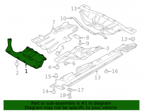 Front engine guard Porsche Cayenne 958 11-14