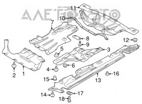 Front engine guard Porsche Cayenne 958 11-14