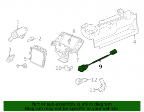 Fuel pressure sensor Jaguar F-Pace X761 17- on fuel rail AJ126