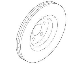 Front left brake disc Ford Edge 15-22
